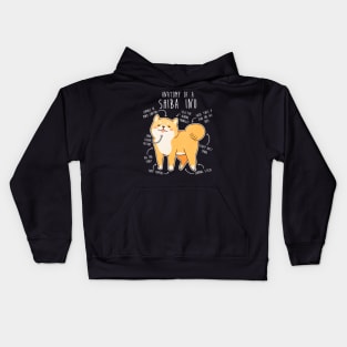 Shiba Inu Dog Anatomy Kids Hoodie